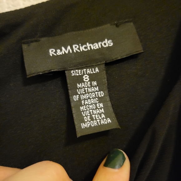 Womems R&M Richard's dress high low blue/green/metallic size 8 sleeveless - Picture 6 of 11